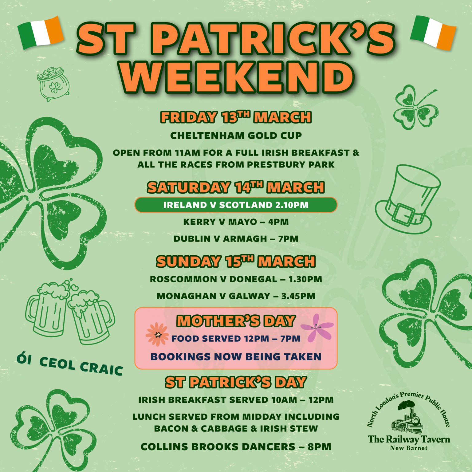 ST Patrick's Weekend at the Railway Tavern