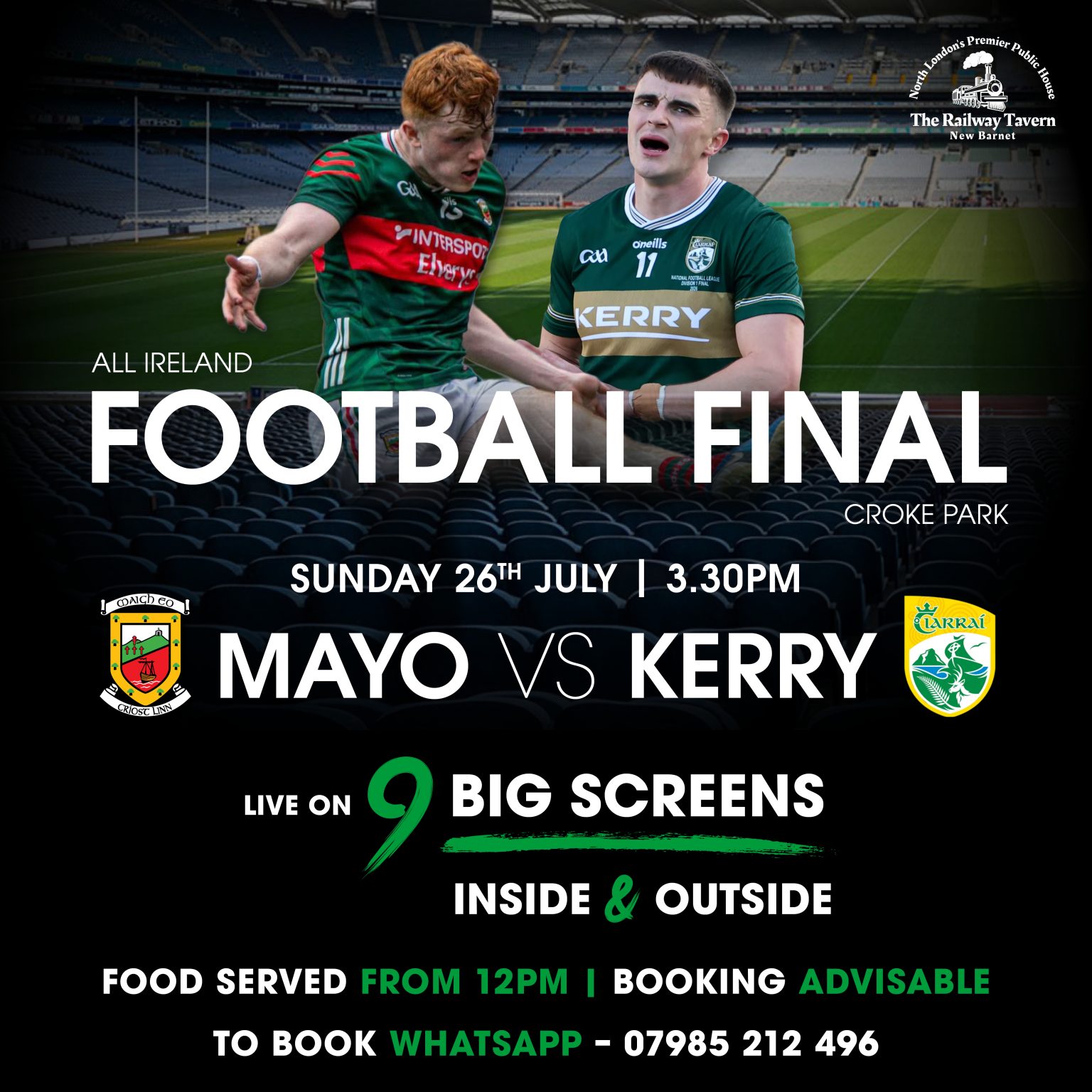 Mayo Vs Kerry Live at the Railway Tavern