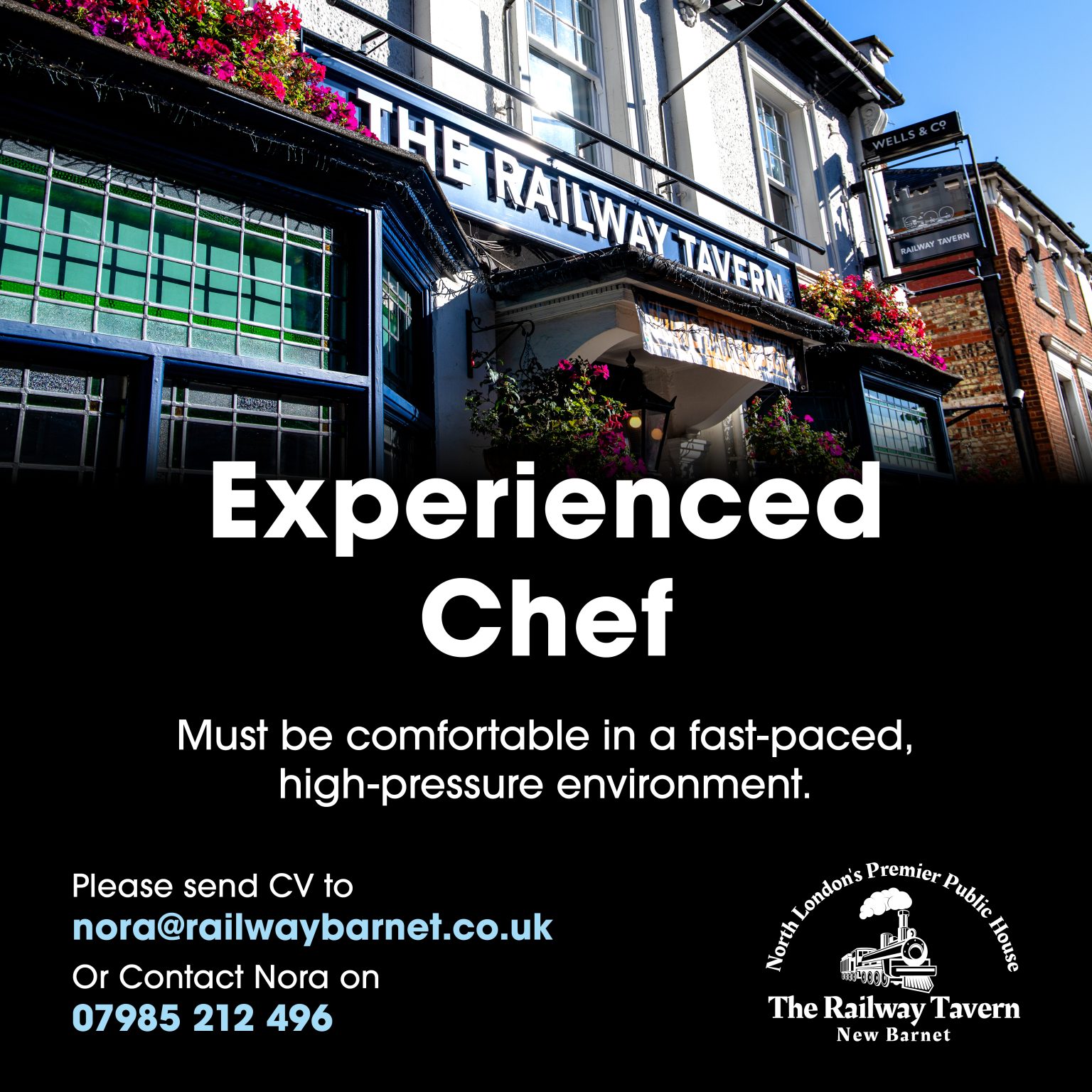Experienced Chef Wanted Railway Tavern New Barnet