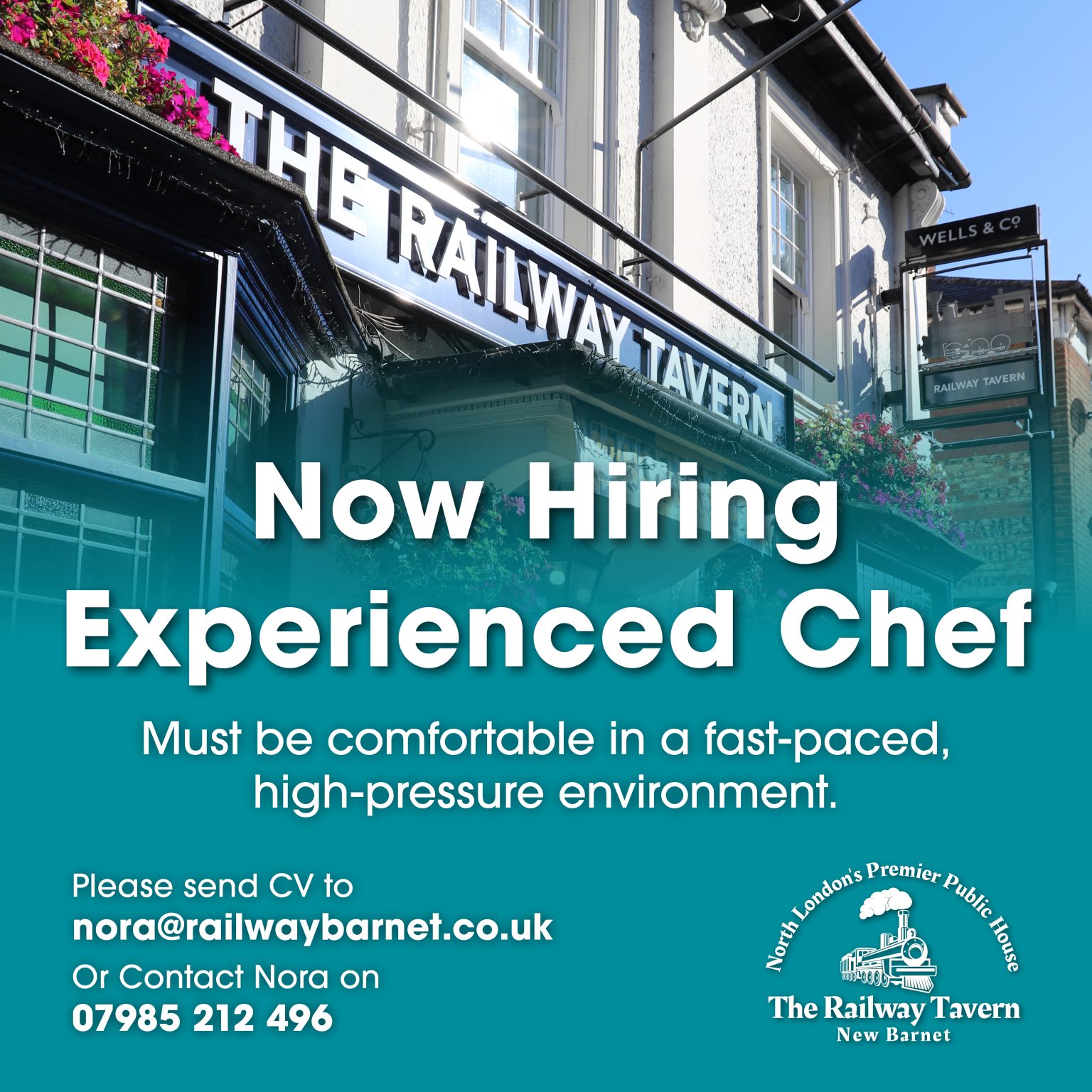 Experienced Chef Wanted Railway Tavern New Barnet